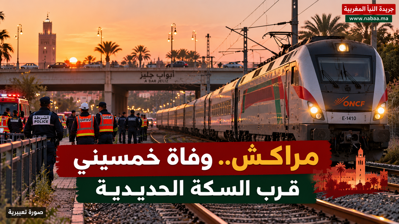 مراكش.. قطار ينهي حياة رجل خمسيني قرب قنطرة أبواب جليز والسلطات تبحث في ملابسات الحادث