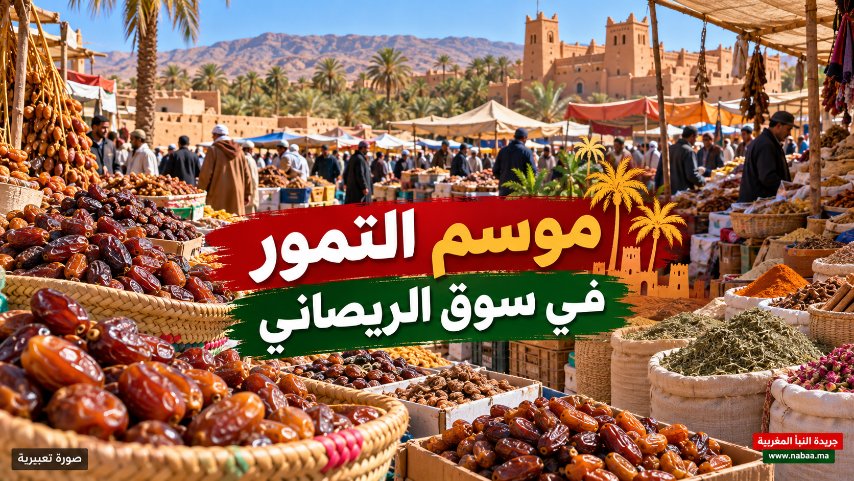الريصاني.. موسم التمور يسلط الضوء على حيوية السوق التقليدي ومعشبة رضا الله دريس قرب قبة النساء