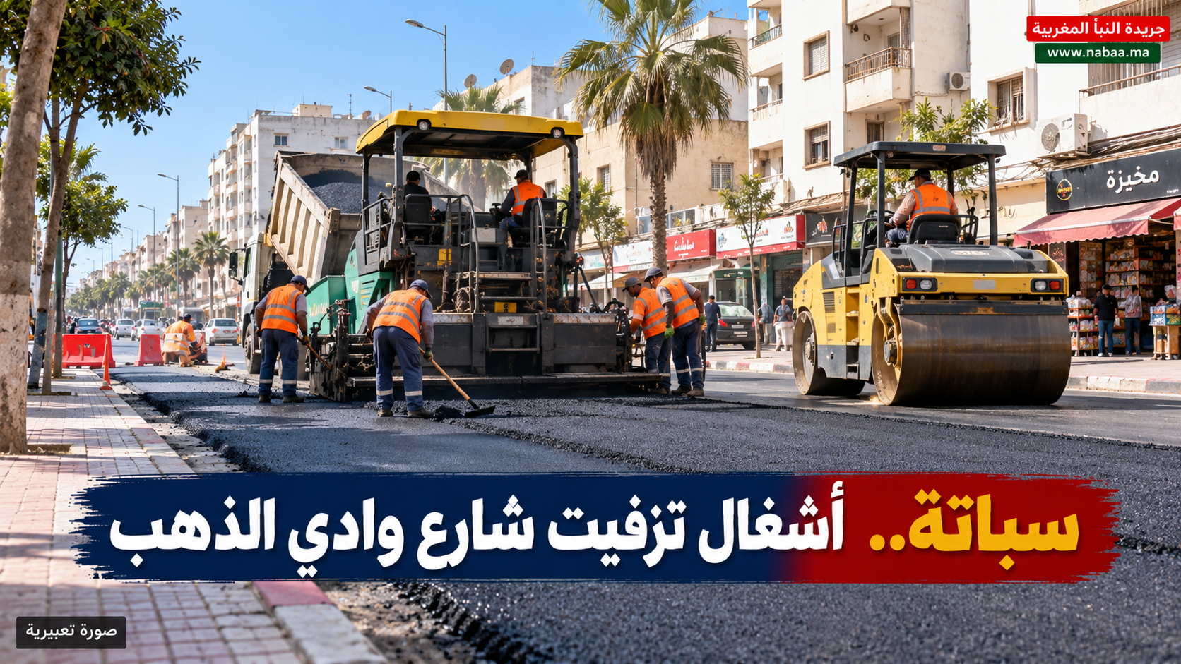 الدار البيضاء.. مدير مصالح مقاطعة سباتة يتابع ميدانياً أشغال تزفيت شارع وادي الذهب