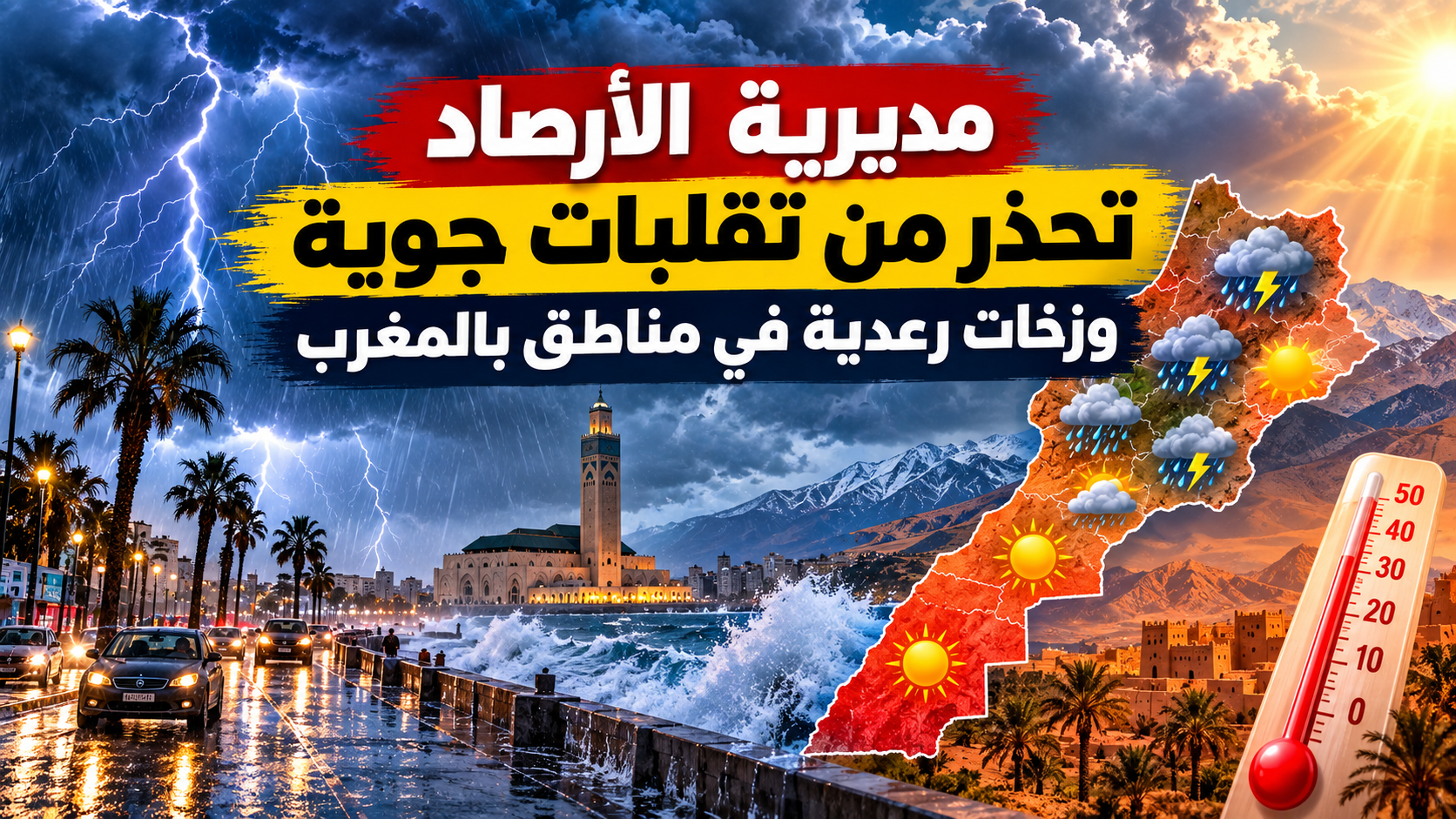 تقلبات جوية بالمغرب.. زخات رعدية ورياح قوية وحرارة بعدد من المناطق
