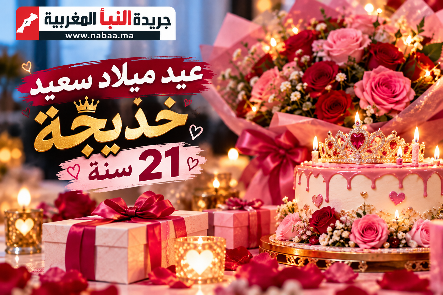 جريدة النبأ المغربية تهنئ خديجة بمناسبة عيد ميلادها الـ21